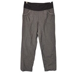 Prana Mantra Pants Women's Large Gray Straight Leg Yoga Activewear